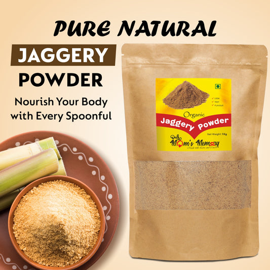 Jaggery Powder 1 kg | Crushed Granular | Nutrient Rich Organic Gud Powder | Hand-Crushed Jaggery Powder