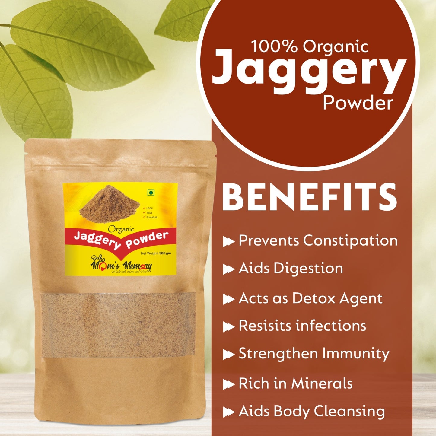 Jaggery Powder 500 gm | Crushed Granular | Nutrient Rich Organic Gud Powder | Hand-Crushed Jaggery Powder