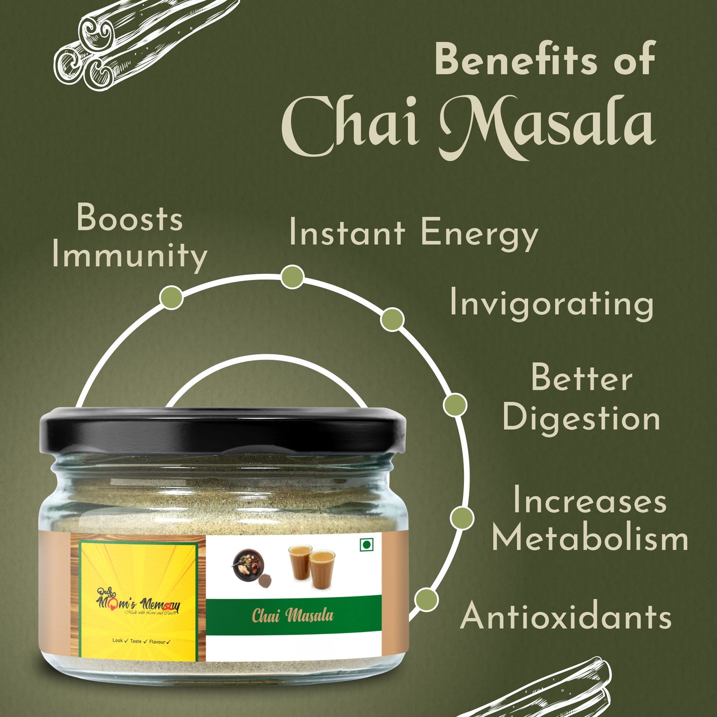 Chai Masala 50gm - 100 Cup Chai | 100% Homemade Tea Masala Powder | Immunity Booster